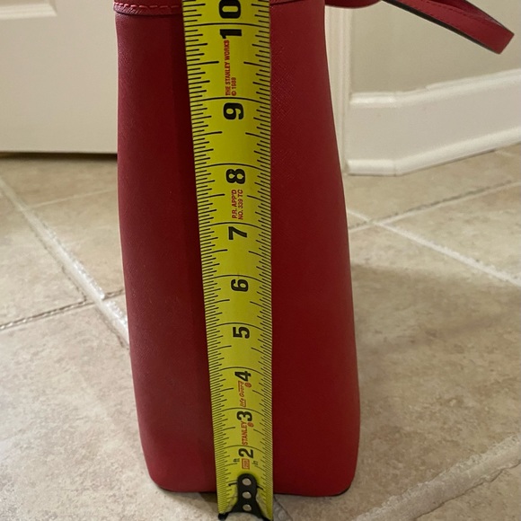 Michael Kors cherry red purse. VGUC, multiple pockets to neatly carry items. - Picture 13 of 13